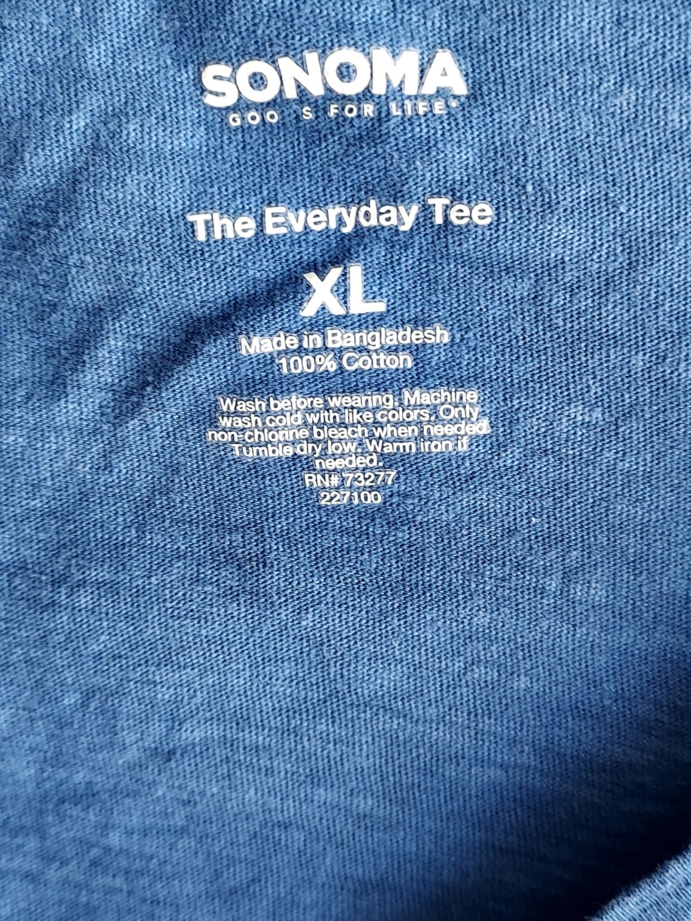 Sonoma Blue V-Neck Short Sleeve Tee - Picture 2 of 2